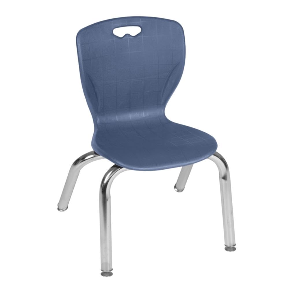 48" Round Mobile Table with 4 Navy Blue Chairs R71126