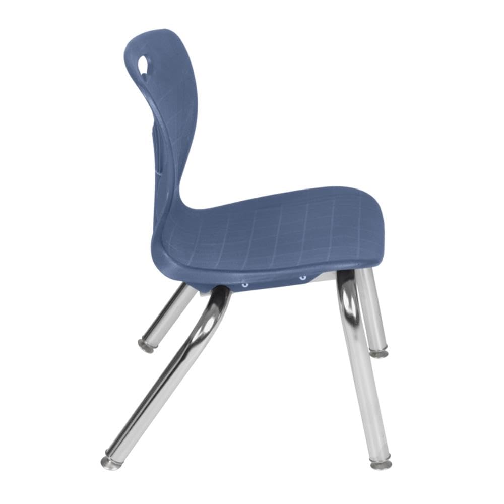 48" Round Mobile Table with 4 Navy Blue Chairs R71126