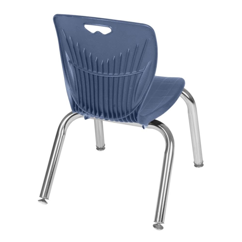 48" Round Mobile Table with 4 Navy Blue Chairs R71126