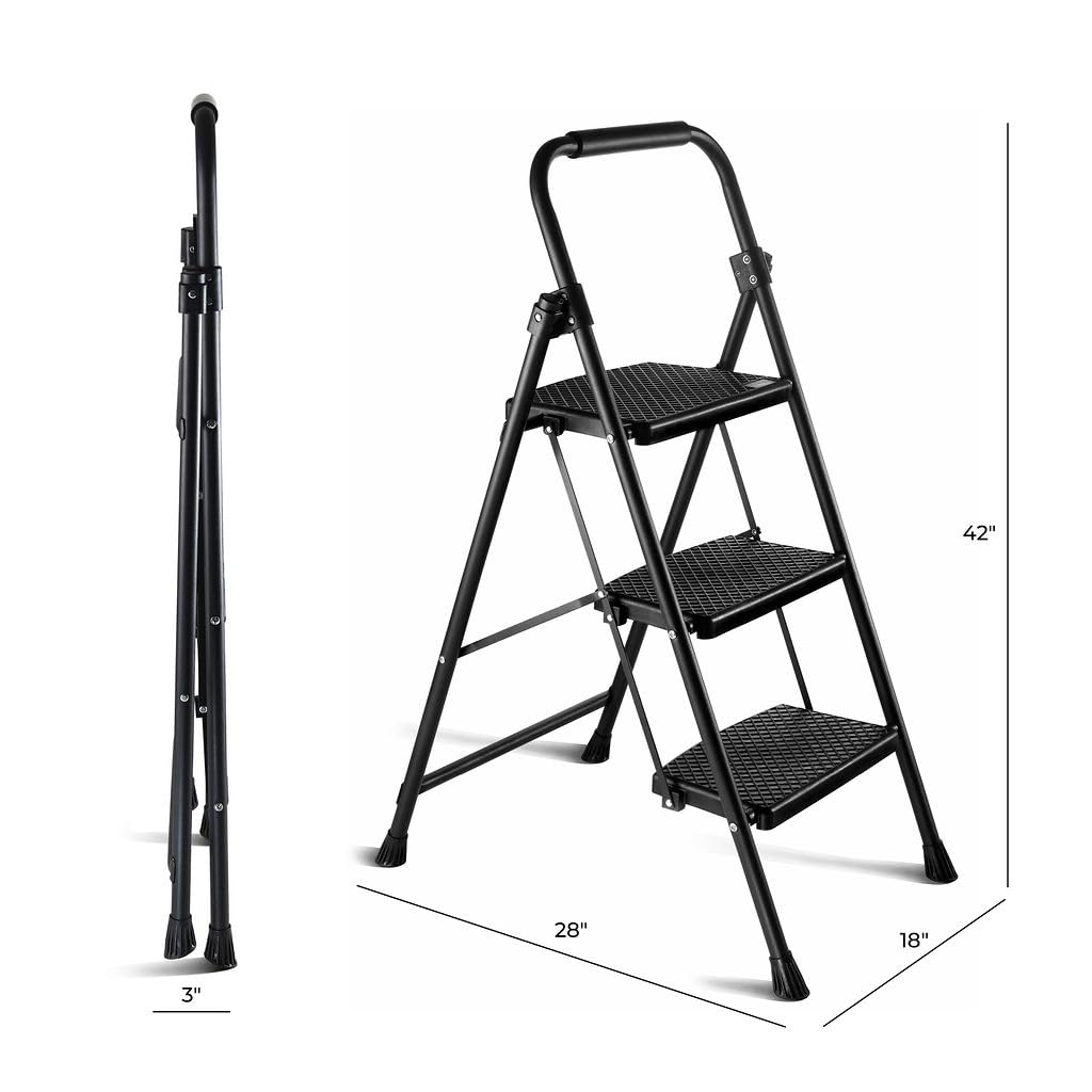 Folding Step Ladder with Anti-Slip Pedal W130