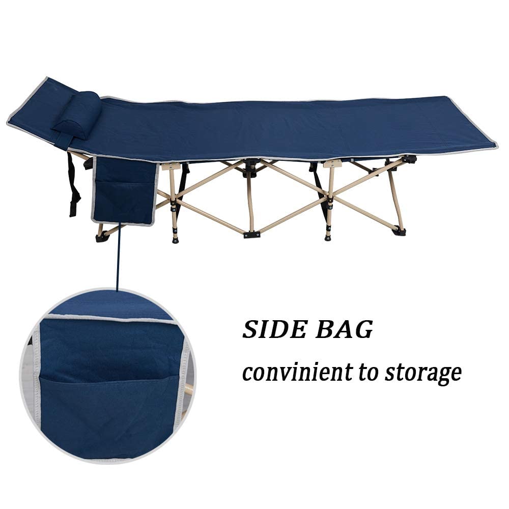 Folding Camping Cot with Carry Bag Pocket Pillow K99745