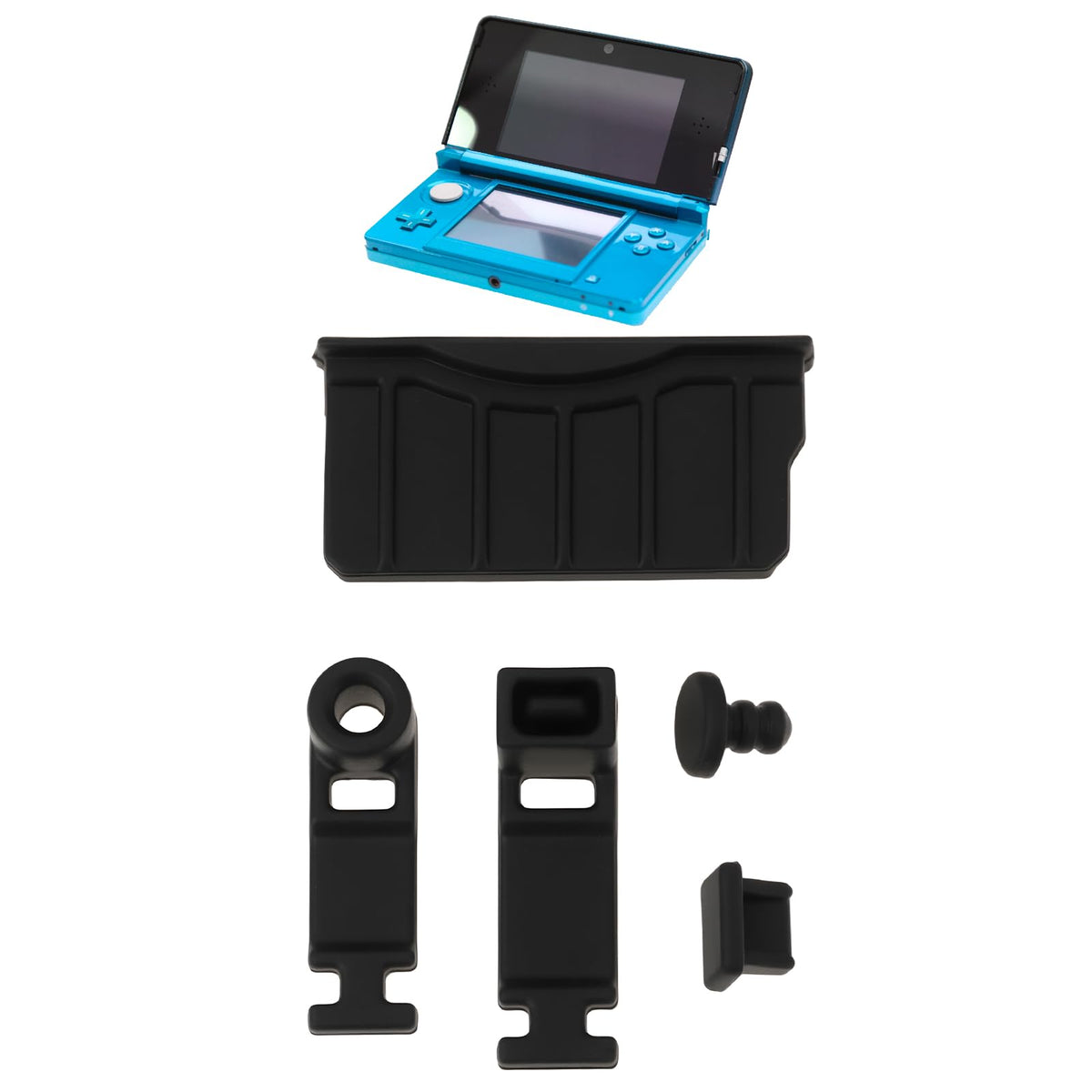 Game Console Card Slot Silicone Plug 2 Sets Black A434166