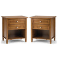 2-Piece Wood 24" Bedside Nightstand Table Set S4629