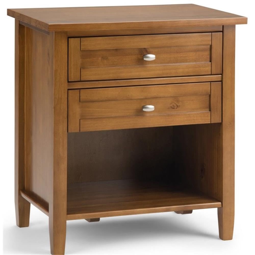 2-Piece Wood 24" Bedside Nightstand Table Set S4629