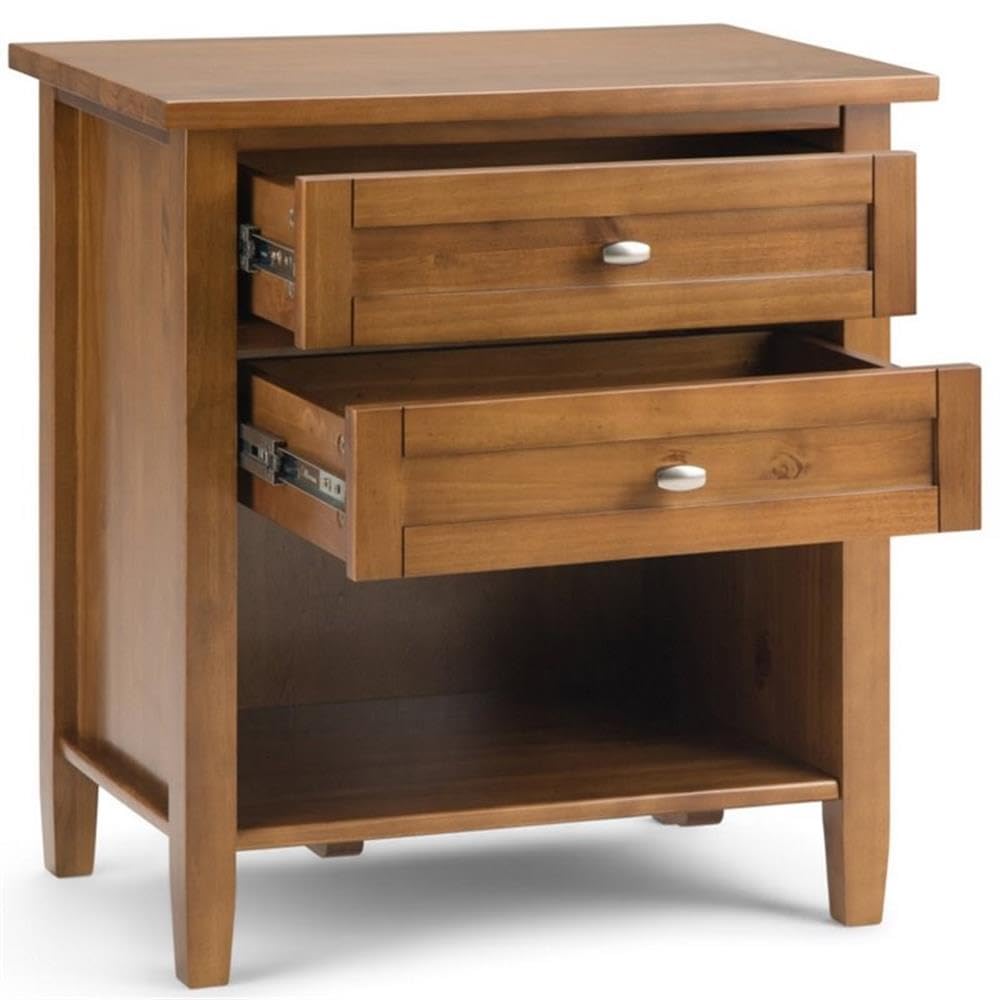 2-Piece Wood 24" Bedside Nightstand Table Set S4629