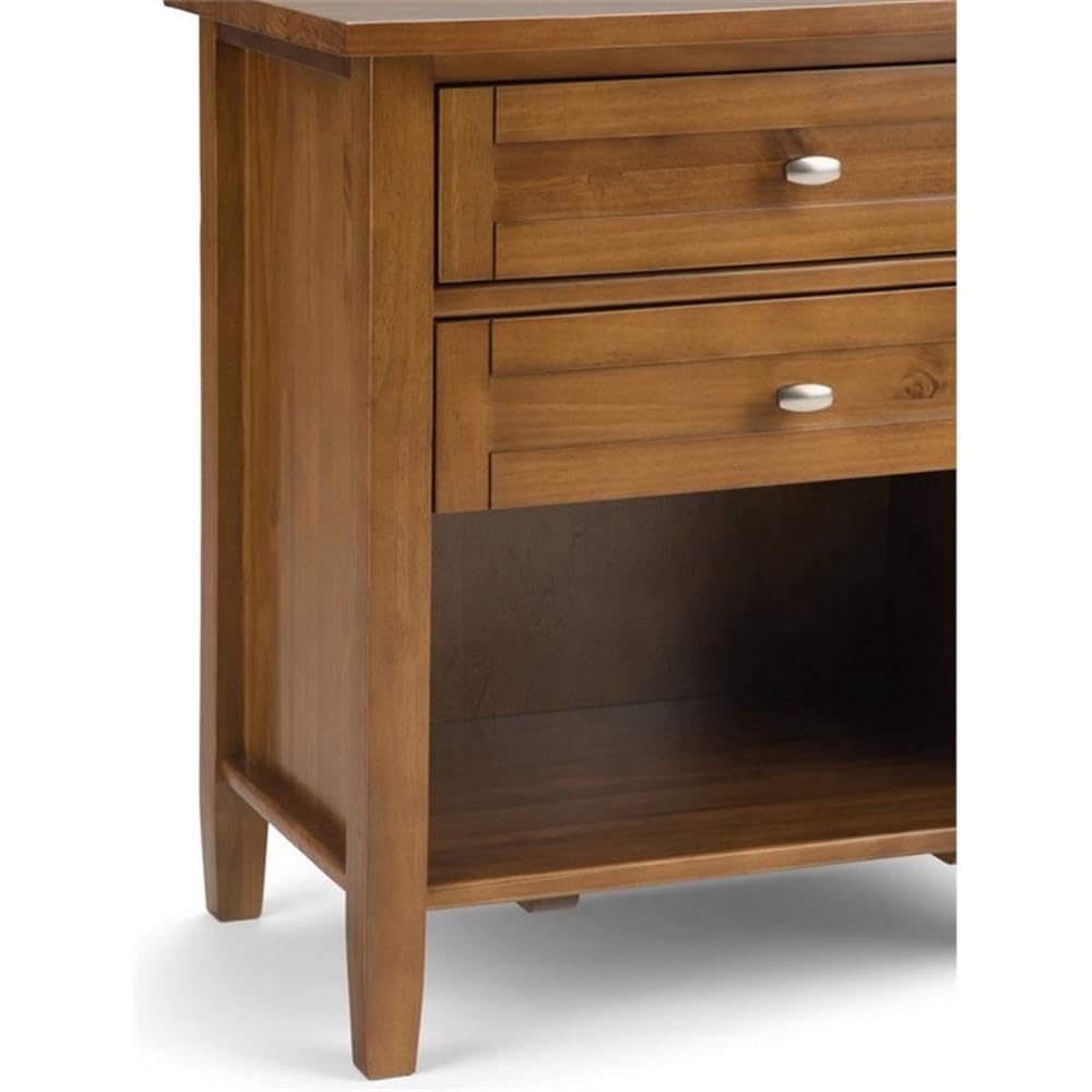 2-Piece Wood 24" Bedside Nightstand Table Set S4629