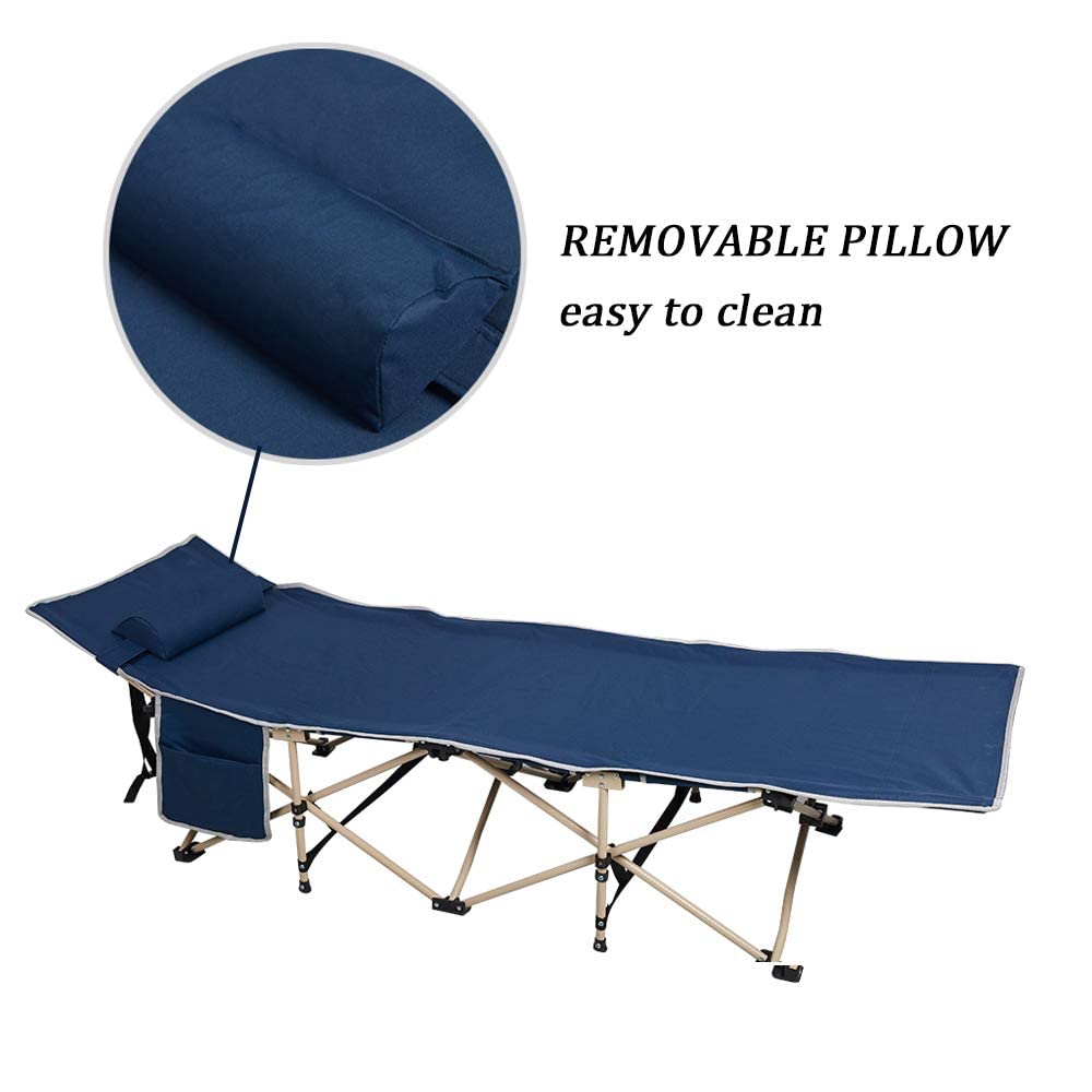 Folding Camping Cot with Carry Bag Pocket Pillow K99745
