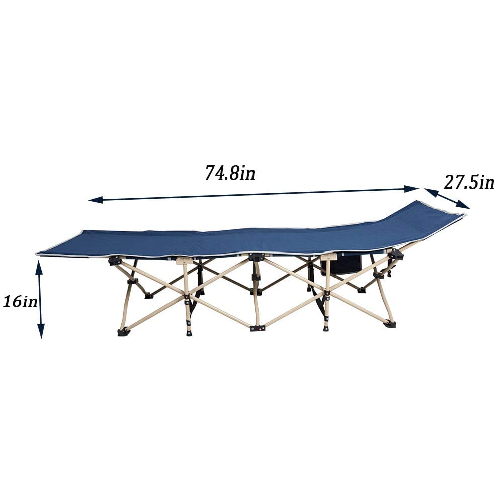Folding Camping Cot with Carry Bag Pocket Pillow K99745