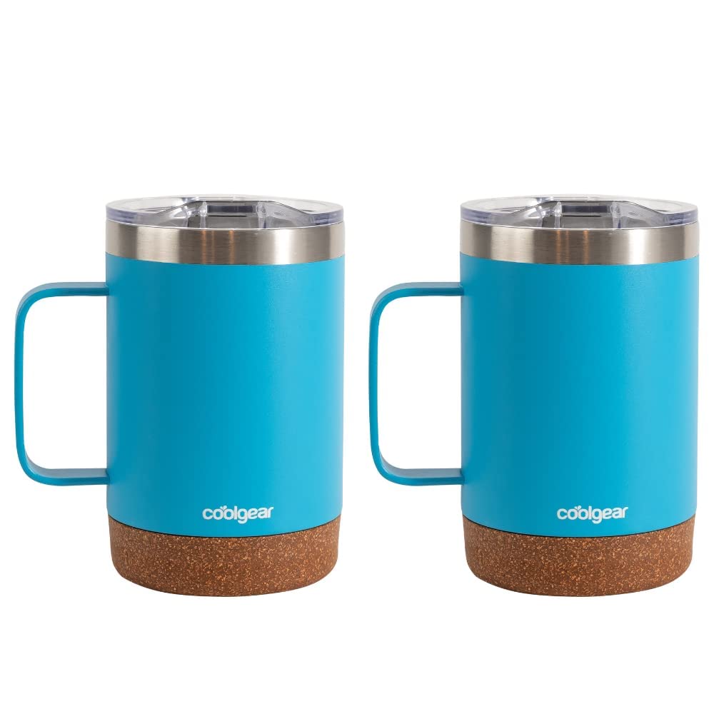 Stainless Steel Copper Lined Mug with Handle 2 Pack 16 oz I349