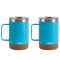 Stainless Steel Copper Lined Mug with Handle 2 Pack 16 oz I349