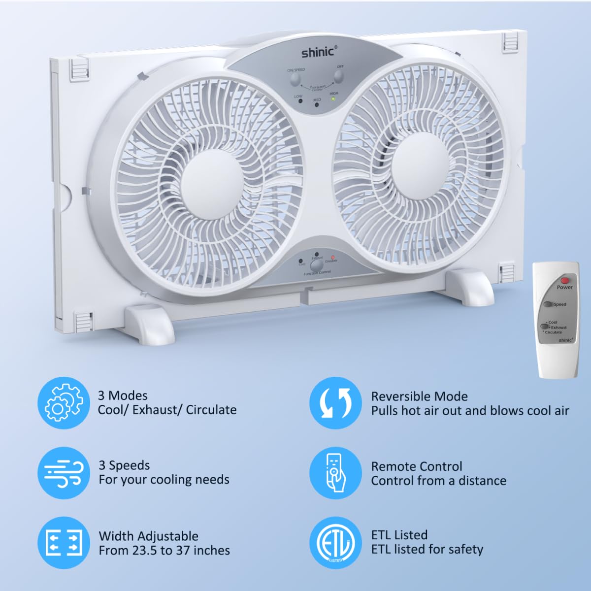 9" Reversible 3-Speed Window Fan I469