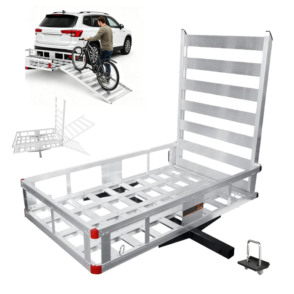 Aluminum Hitch Cargo Carrier with Ramp J19988