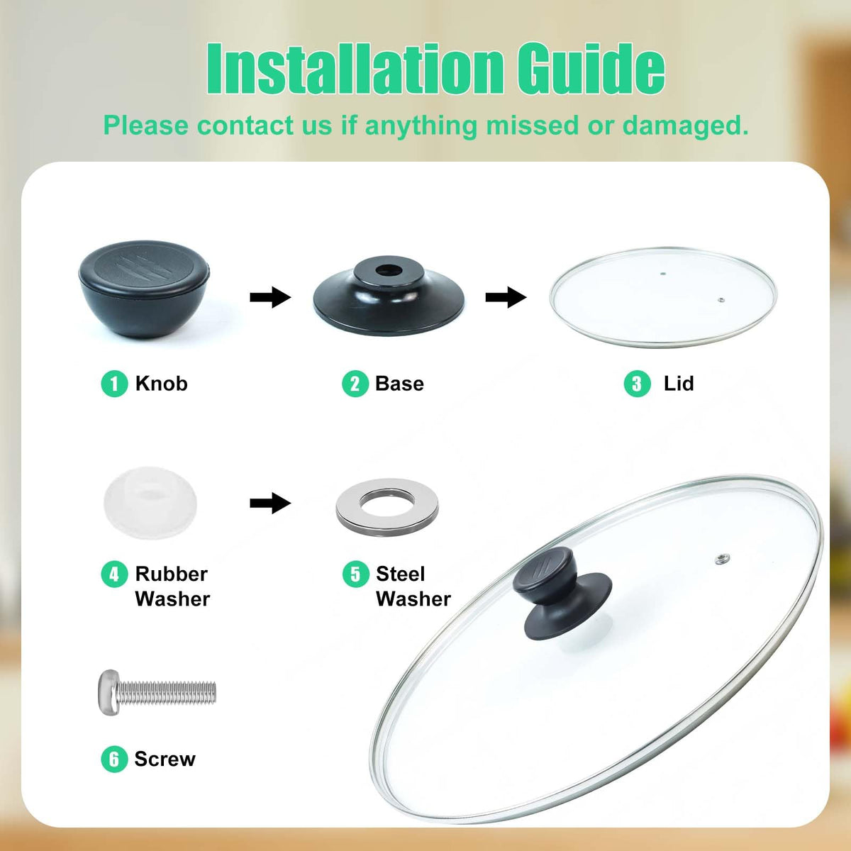 13 Inch Tempered Glass Lid J62881