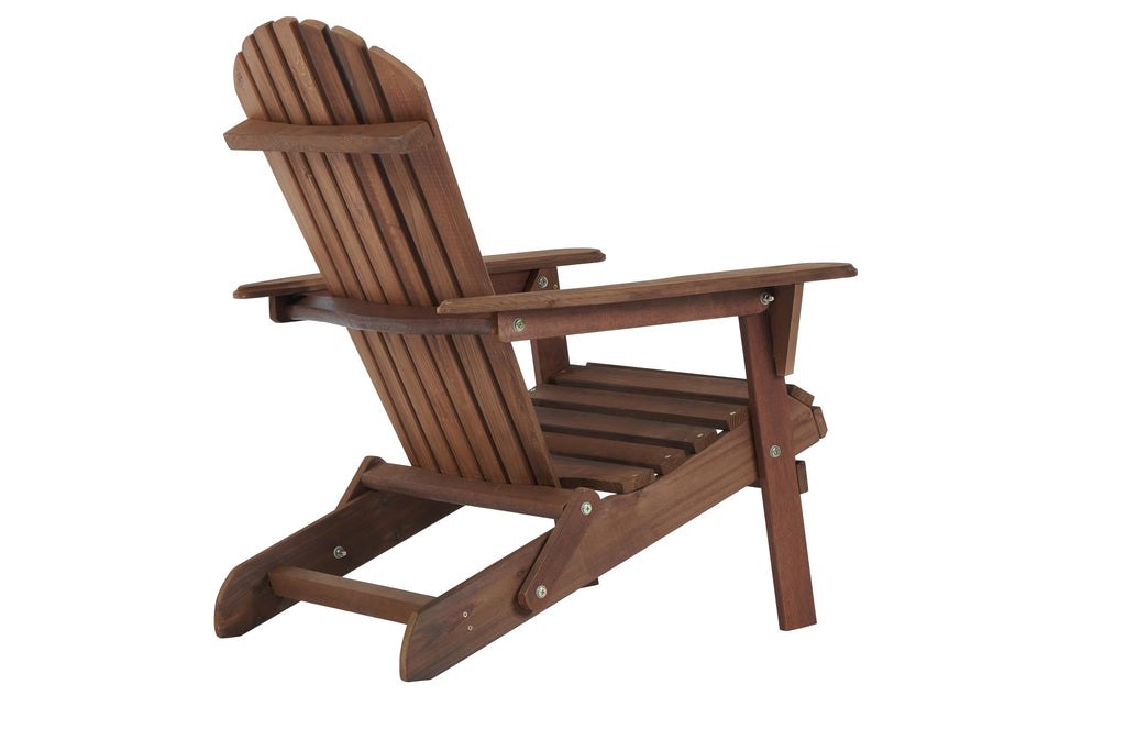 Folding Adirondack Chairs Set of 2 Solid Cedar Wood T15034
