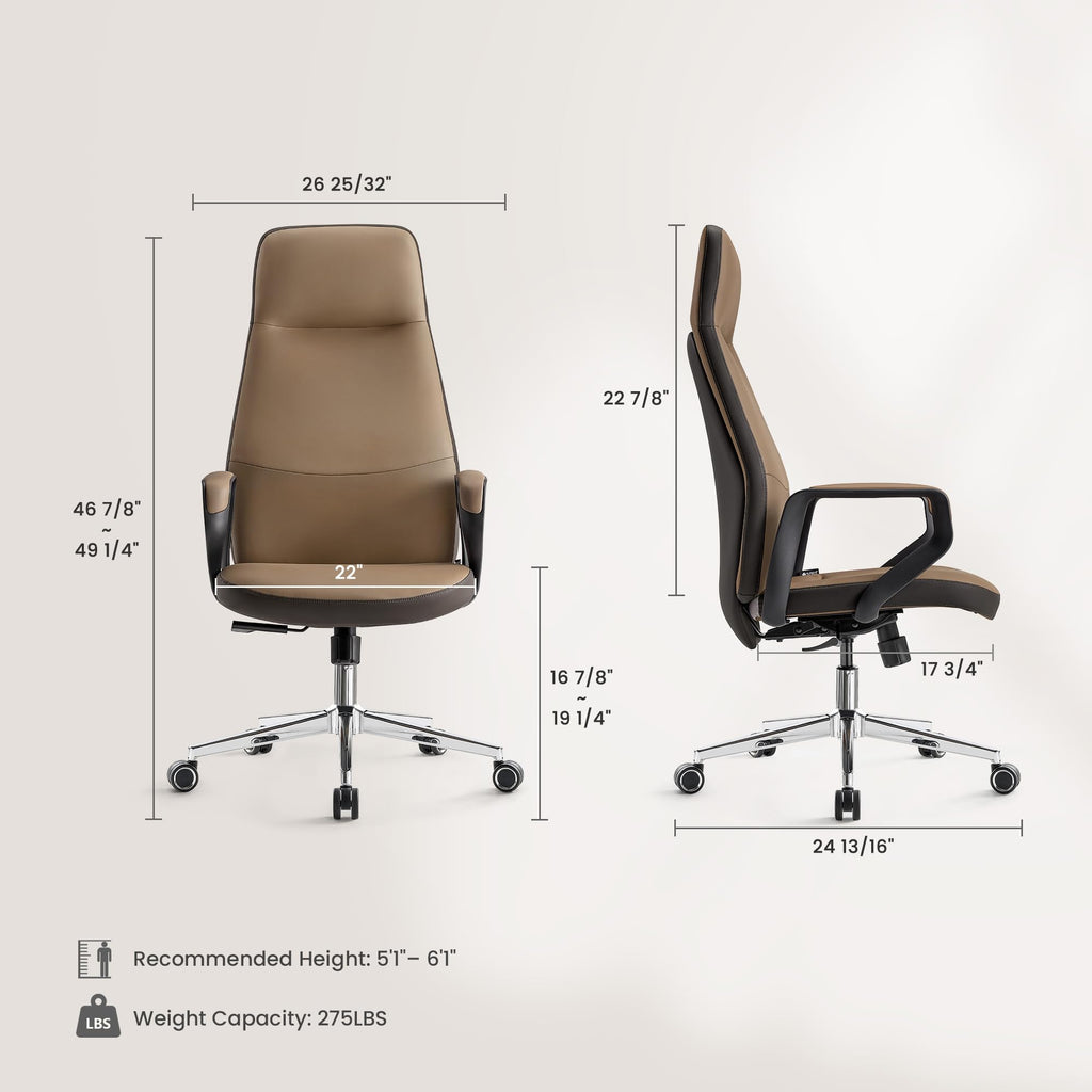 Brown Leather Executive Office Chair Q653