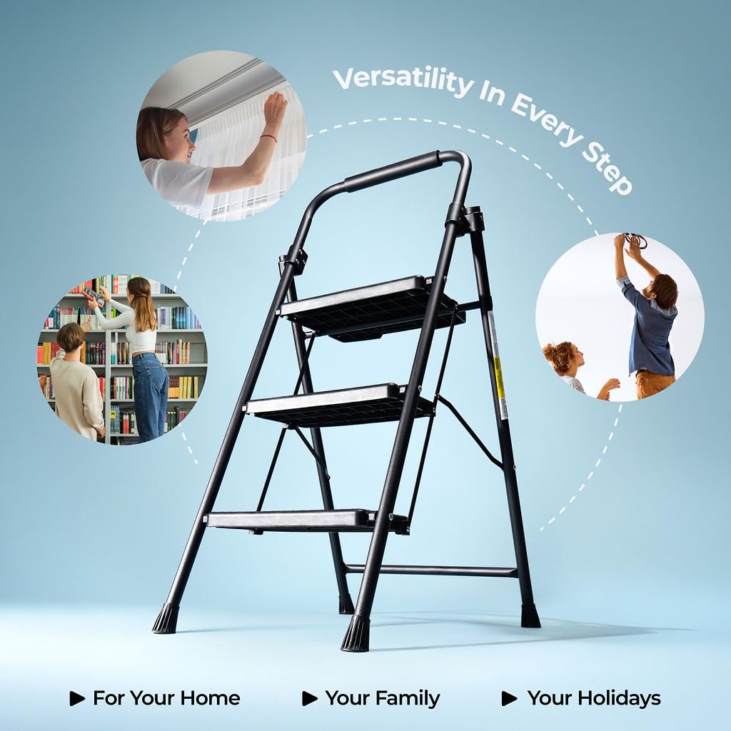 Folding Step Ladder with Anti-Slip Pedal W130