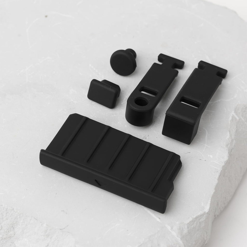 Game Console Card Slot Silicone Plug 2 Sets Black A434166
