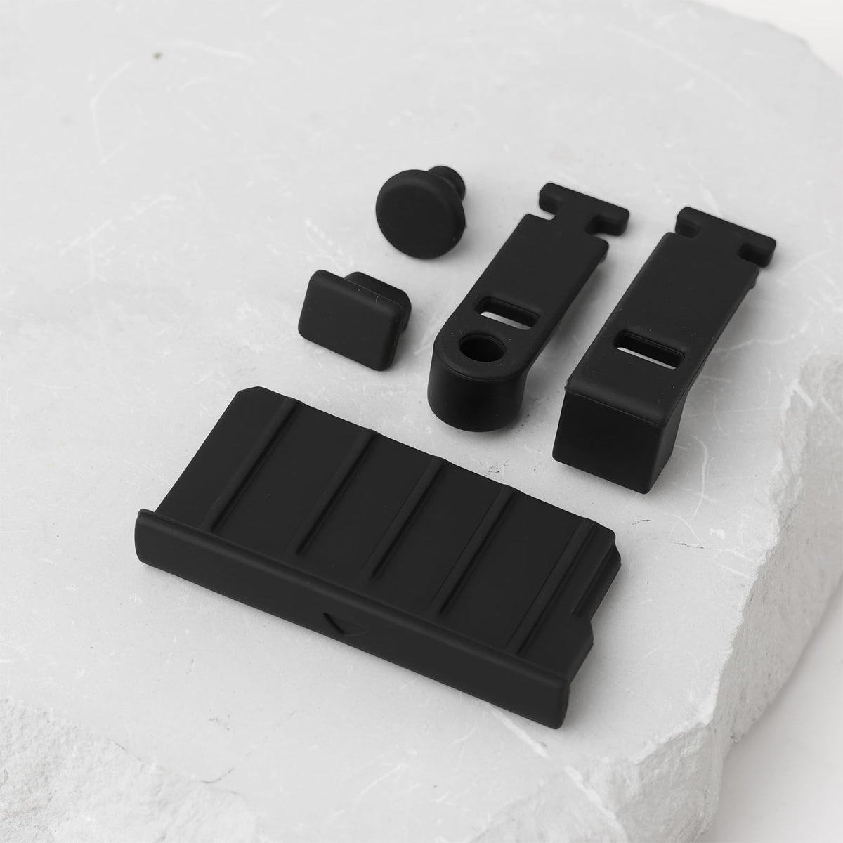 Game Console Card Slot Silicone Plug 2 Sets Black A434166