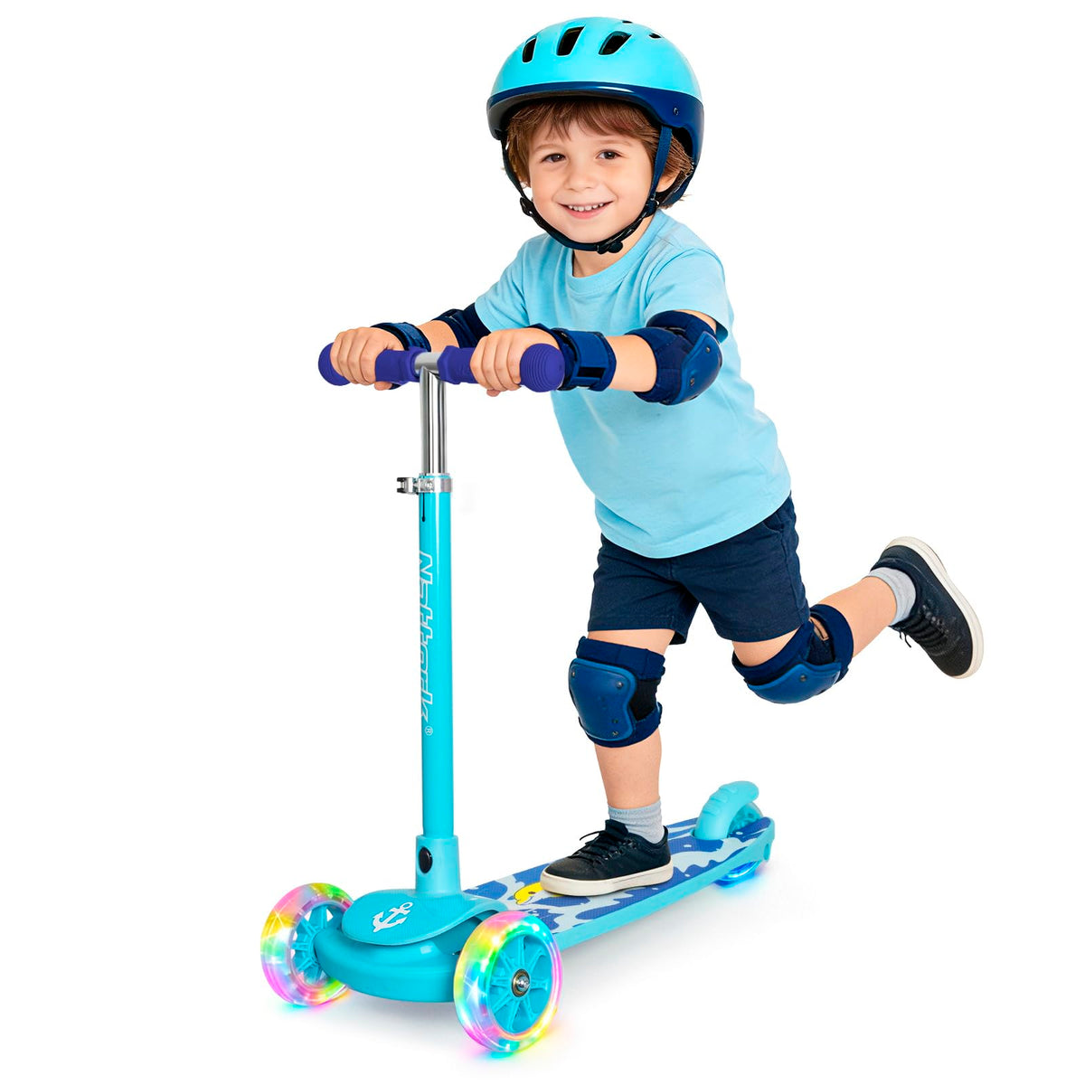 3-Wheel Toddler Kick Scooter with Light-Up Wheels R89673