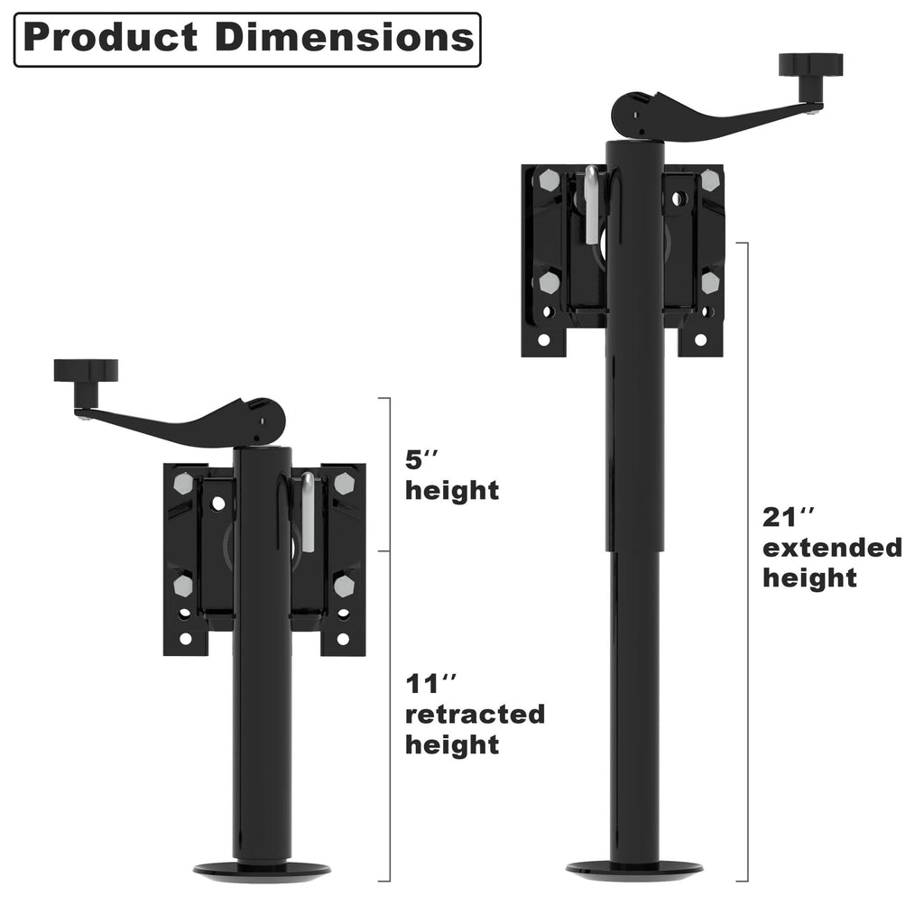 Swivel Bolt-on Trailer Jack, 10" Vertical Movement, 1000 lbs S53013