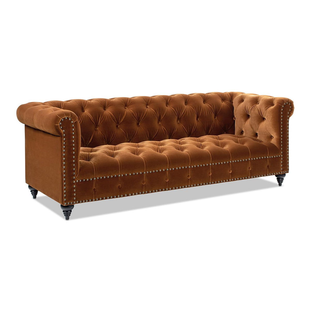88" Burnt Orange Performance Velvet Sofa D868685