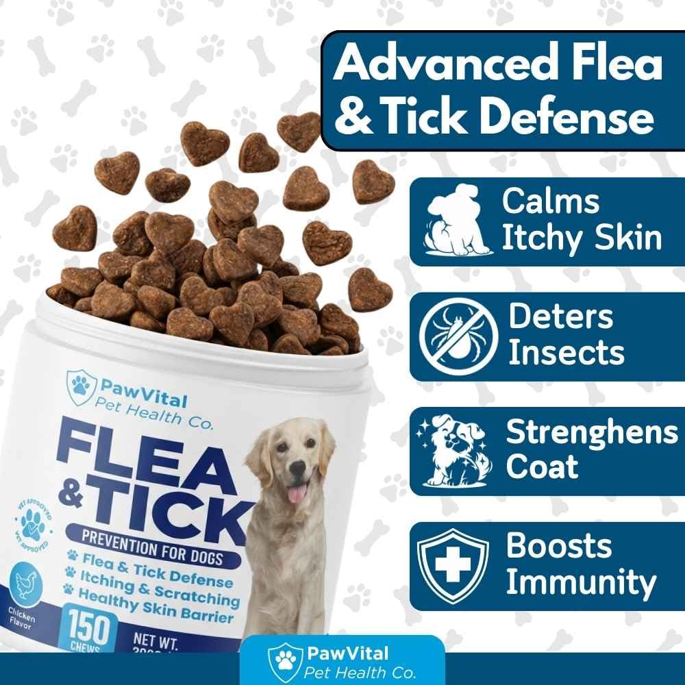 Flea and Tick Prevention for Dogs Chewables 150 Soft Chews Chicken Flavor X9739