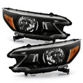 Black Headlights Headlamps Assembly Pair Set A593