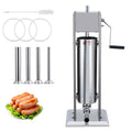 Manual Stainless Steel Sausage Stuffer with 4 Stuffing Tubes D777