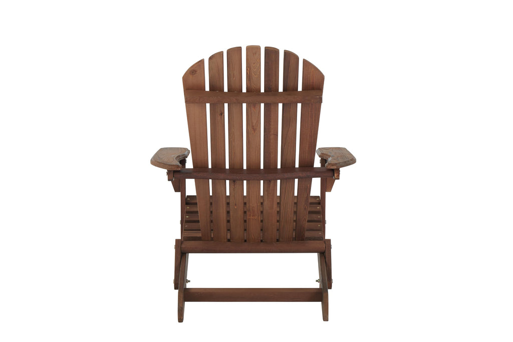 Folding Adirondack Chairs Set of 2 Solid Cedar Wood T15034