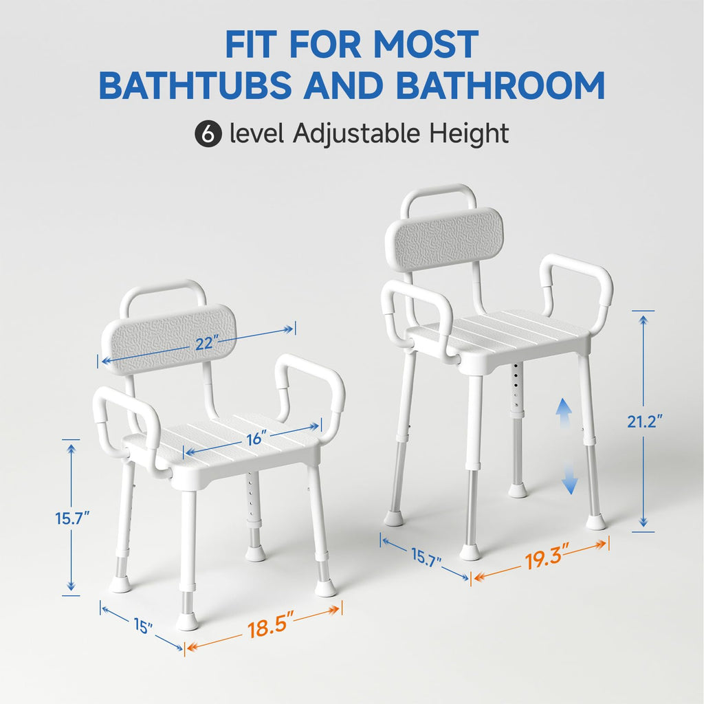 Shower Chair with Back & Arms R163