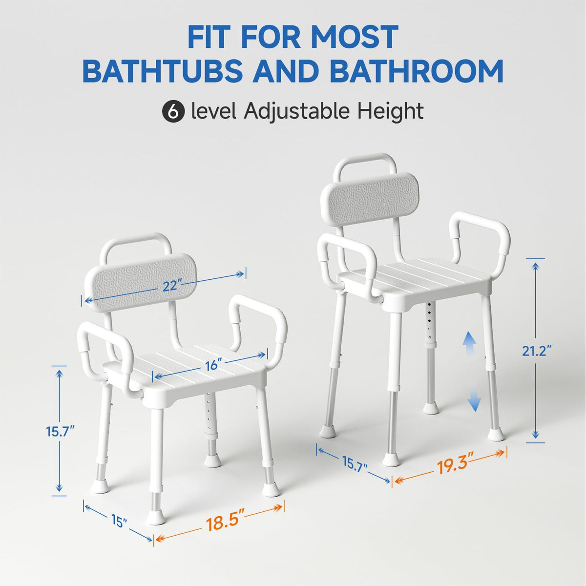 Shower Chair with Back & Arms R163