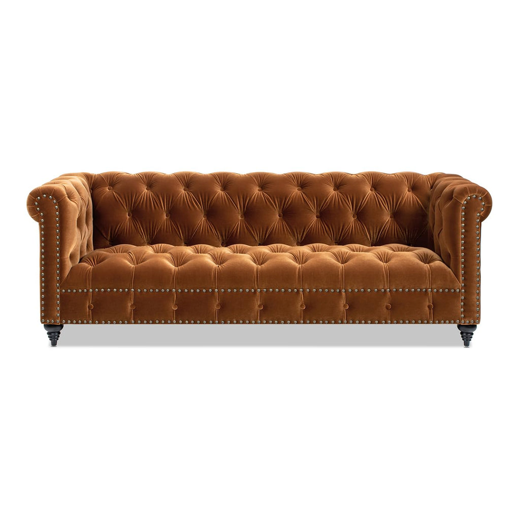 88" Burnt Orange Performance Velvet Sofa D868685