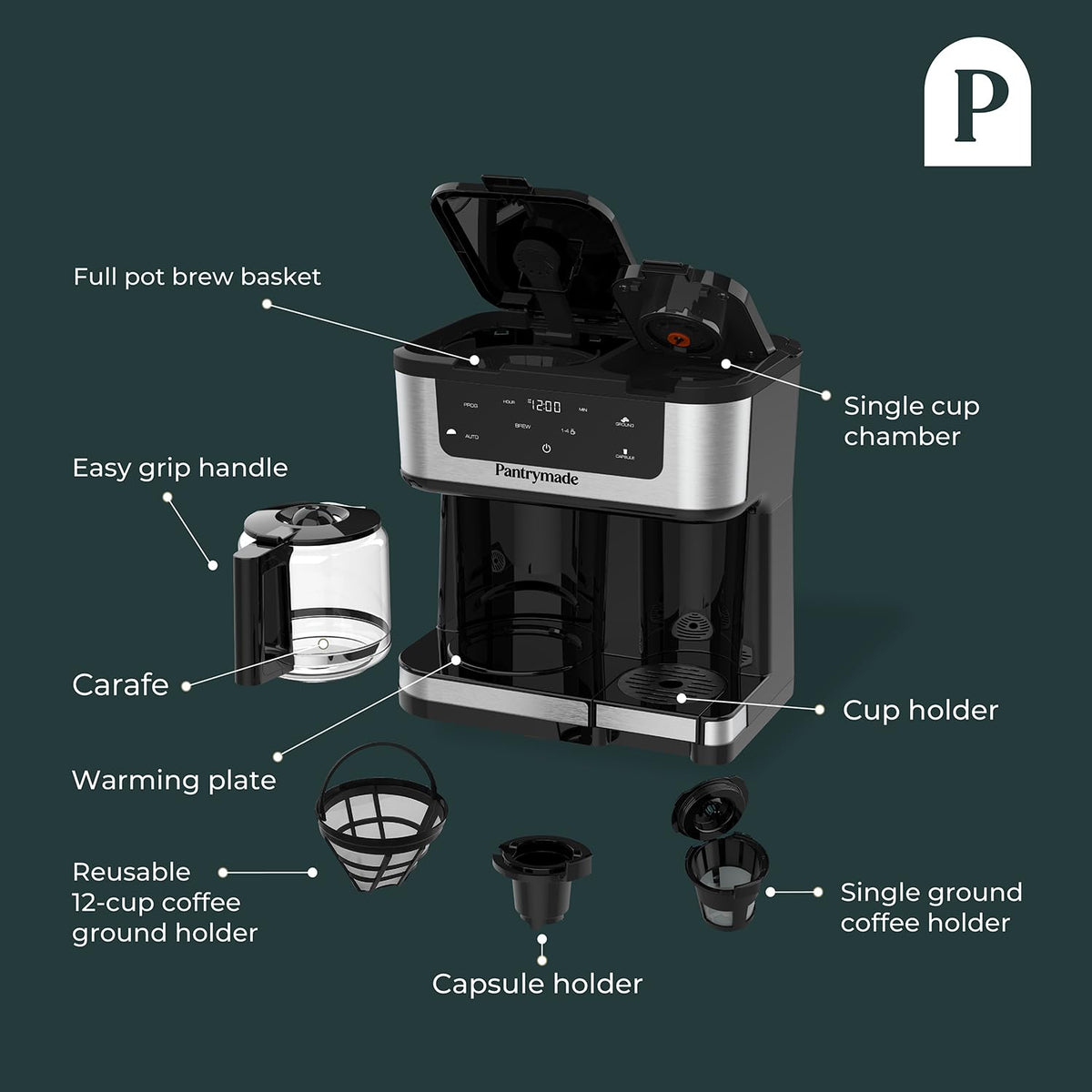 Black Dual Brew 12-Cup Coffee Maker R887