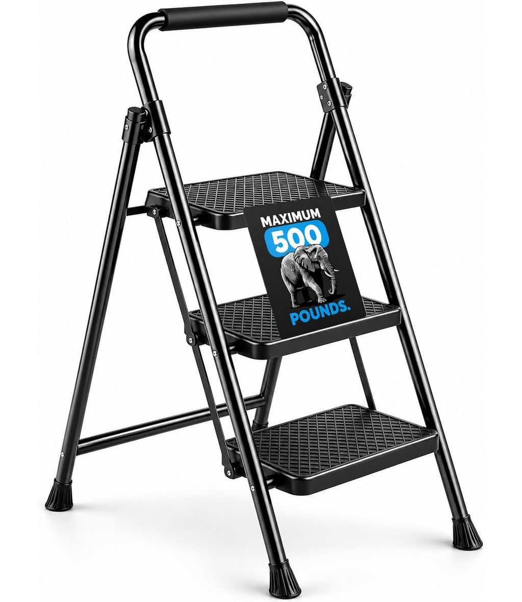 Folding Step Ladder with Anti-Slip Pedal W130