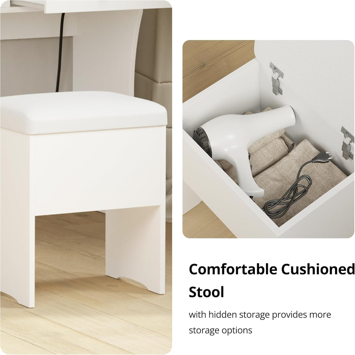 Vanity Desk with Charging Station L140
