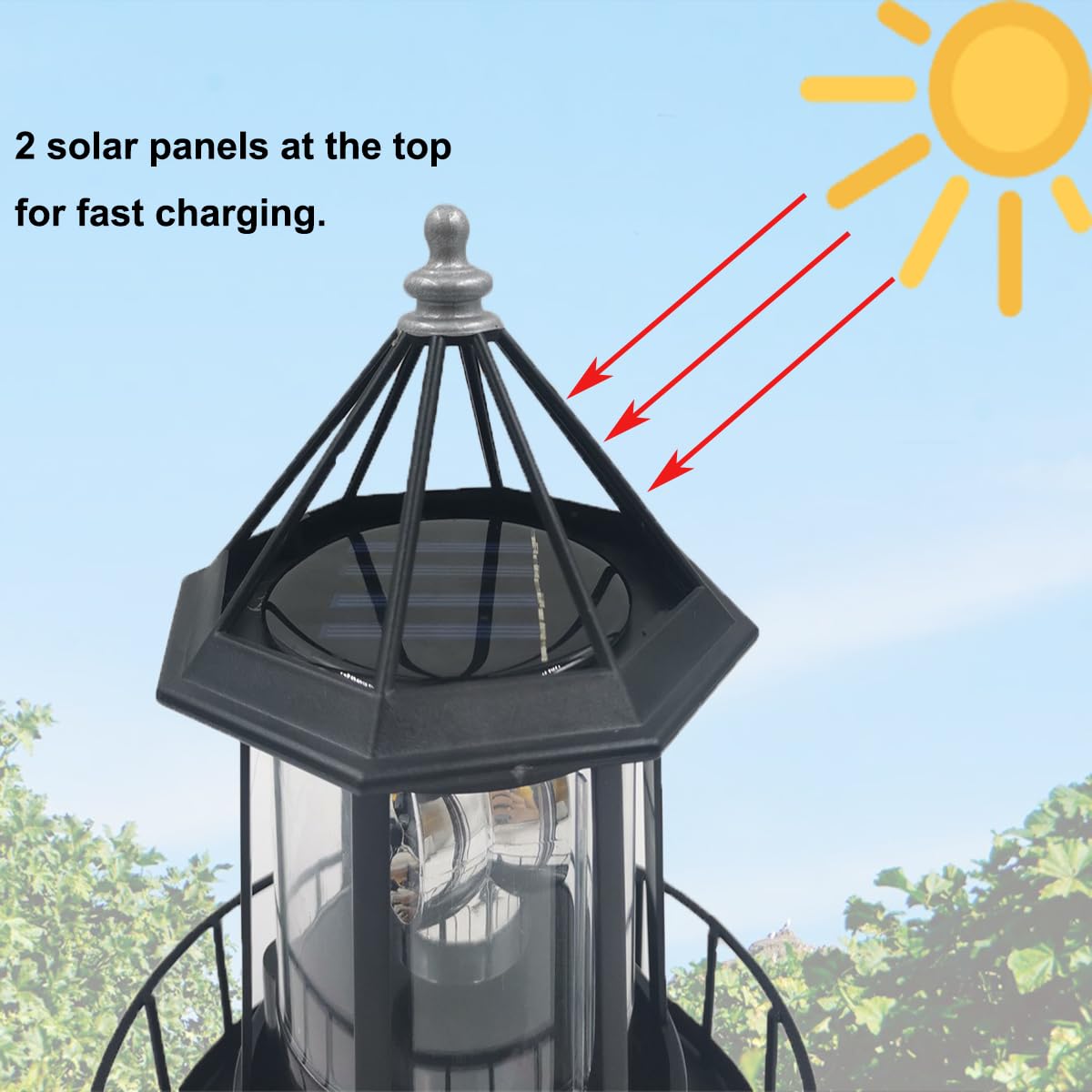 Solar Powered Lighthouse Z64649