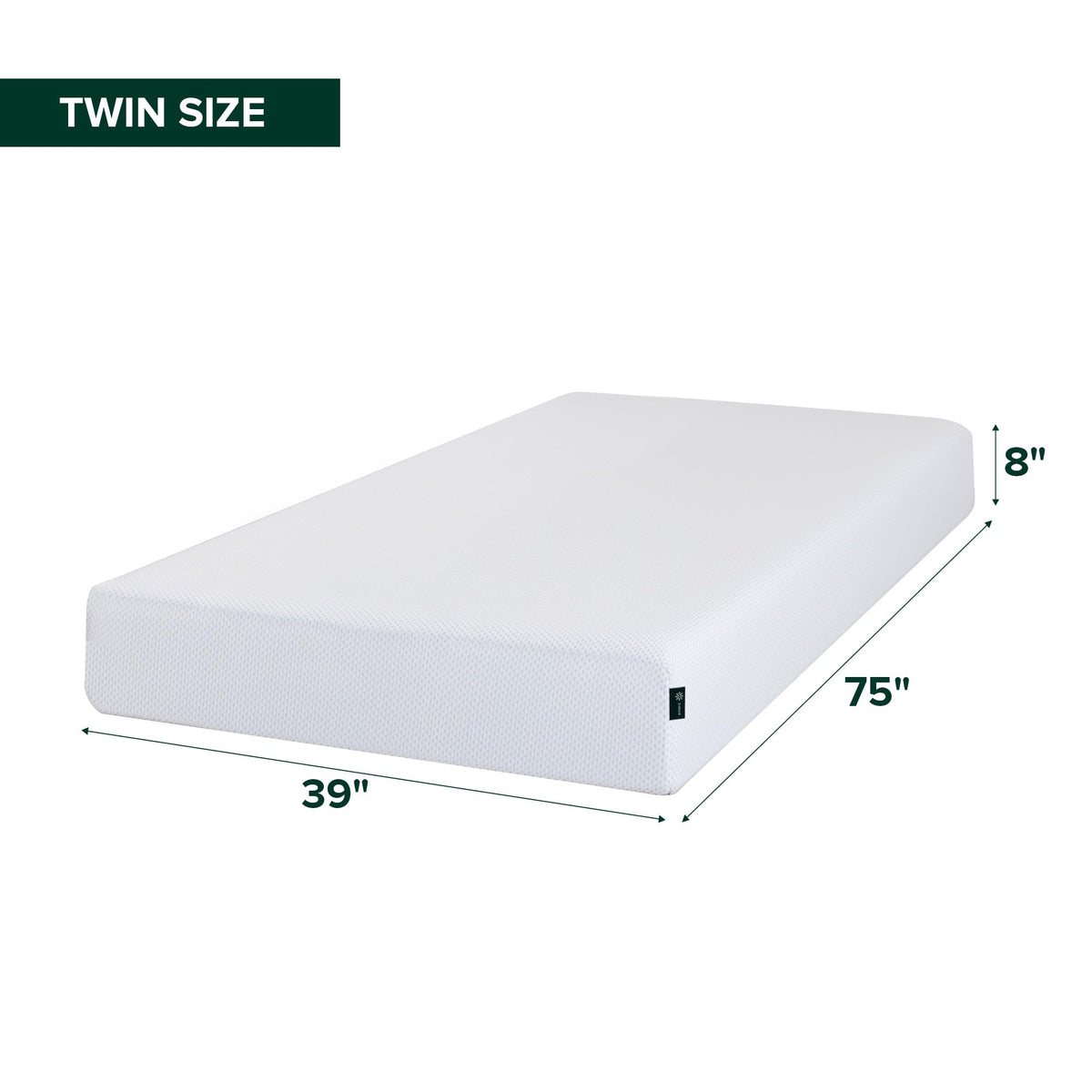 8 Inch Green Tea Cooling Gel Memory Foam Mattress Twin Z307
