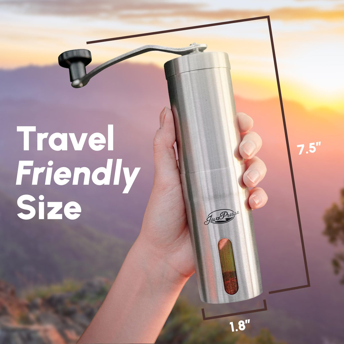 Manual Stainless Steel Conical Burr Coffee Grinder B1025