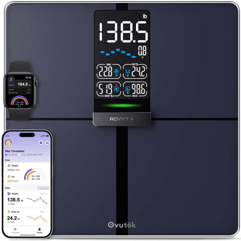 Smart Body Weight BMI Body Fat Bathroom Scale 450lb L6613