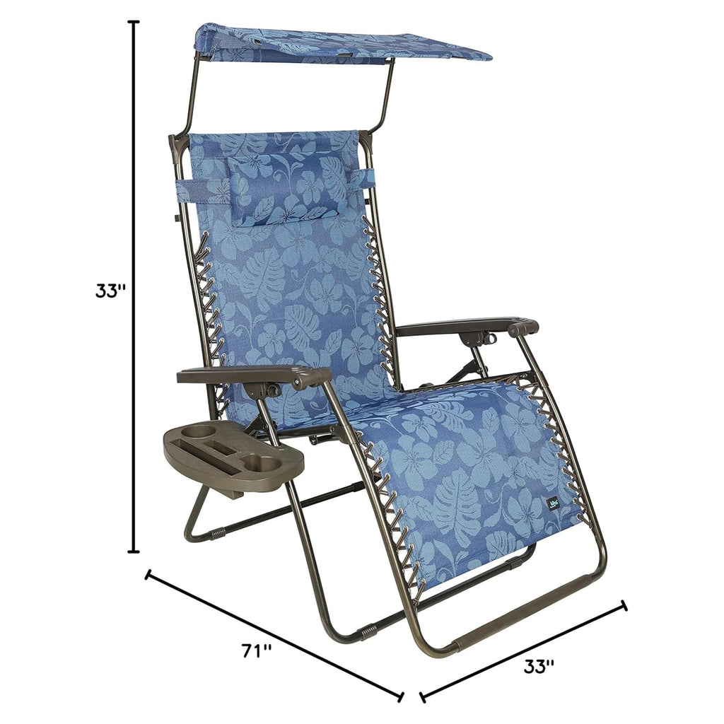 Blue Set of 2 Zero Gravity Outdoor Lounge Chair Y505