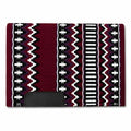Burgundy Black White Tribal Horse Saddle Pad K81509