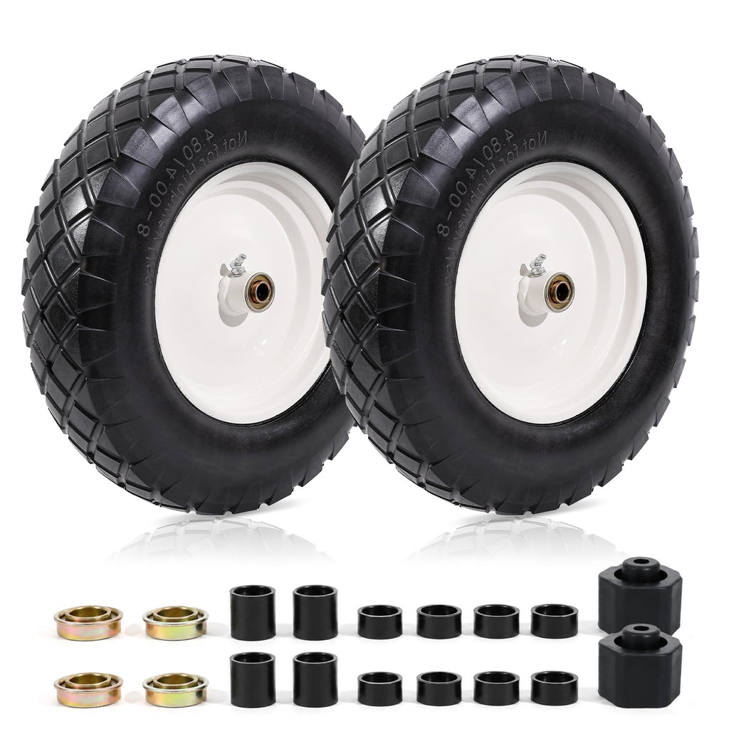 4.80/4.00-8" Flat Free Wheelbarrow Tire and Wheel G155