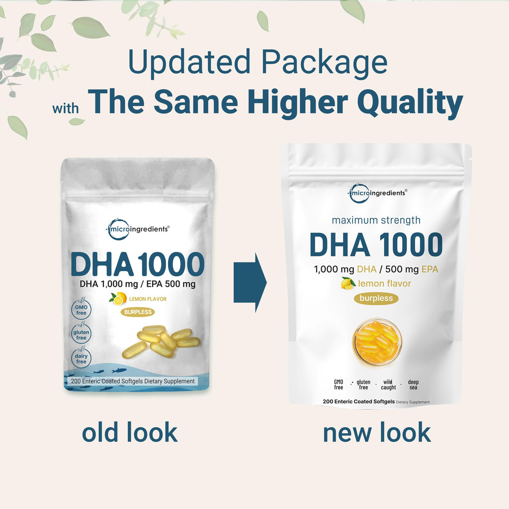 1000mg Omega 3 Fish Oil DHA EPA 200 Softgels O456357