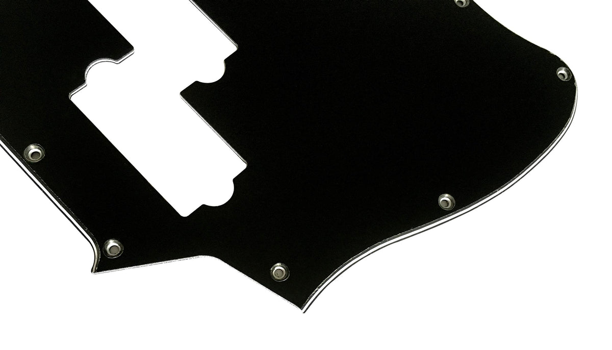 Black 3 Ply Short Scale Bass Guitar Pickguard F62076