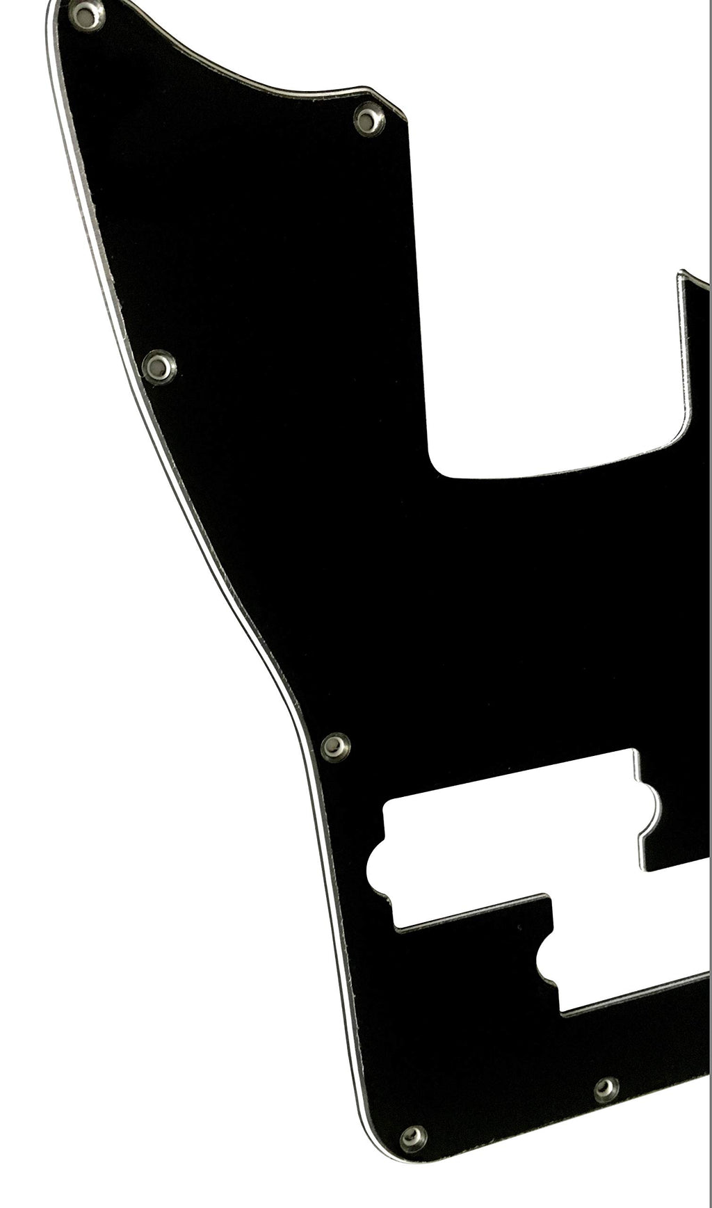 Black 3 Ply Short Scale Bass Guitar Pickguard F62076