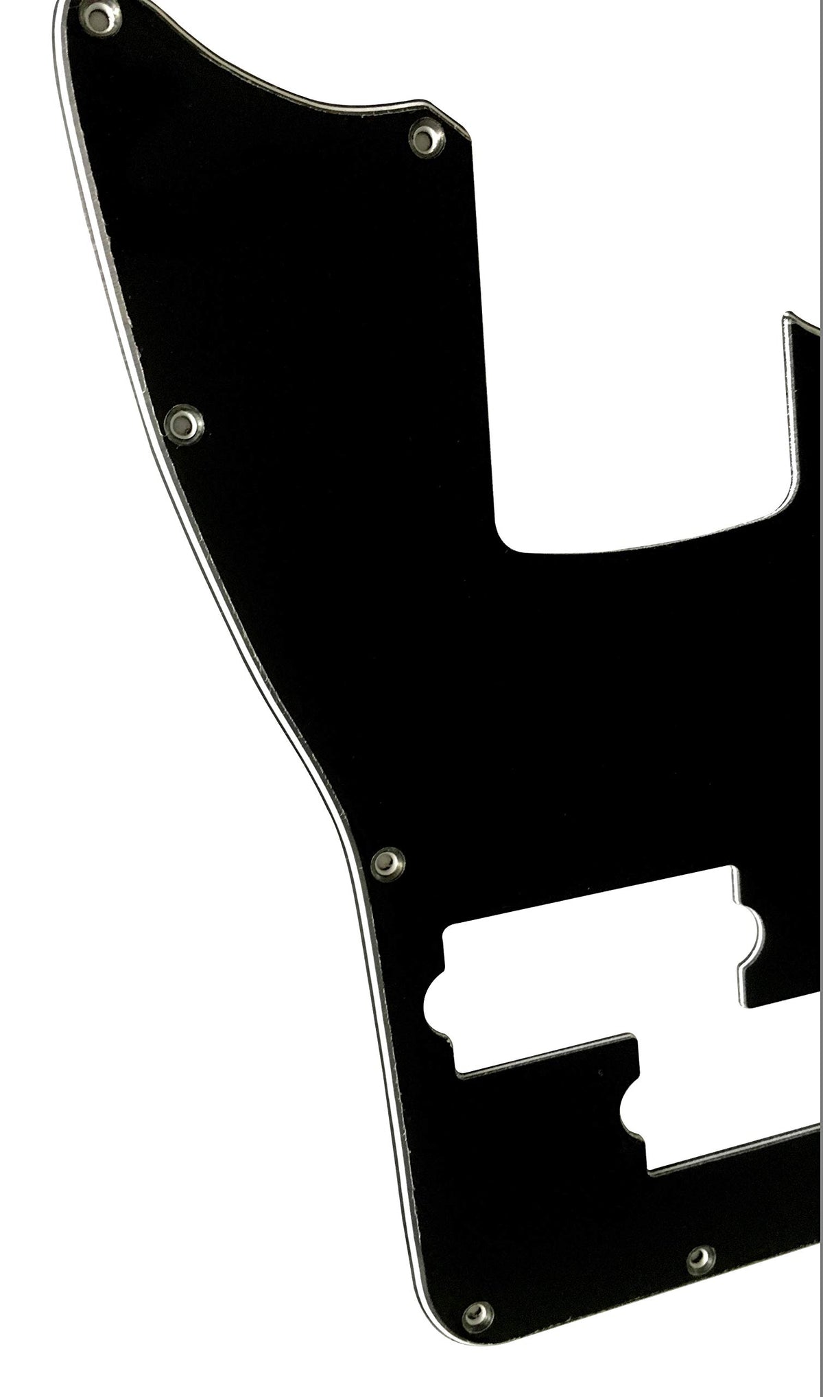 Black 3 Ply Short Scale Bass Guitar Pickguard F62076