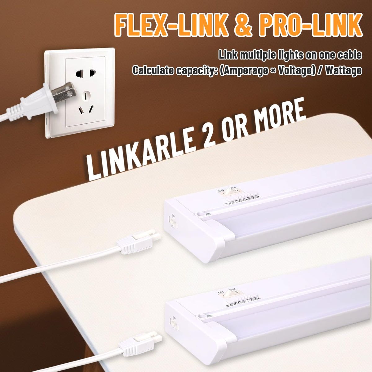 24" 4Pack Swivel Under Cabinet Lighting B9051