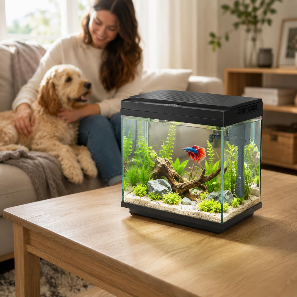 3 Gal Glass Fish Tank Kit with Filter & Light O142