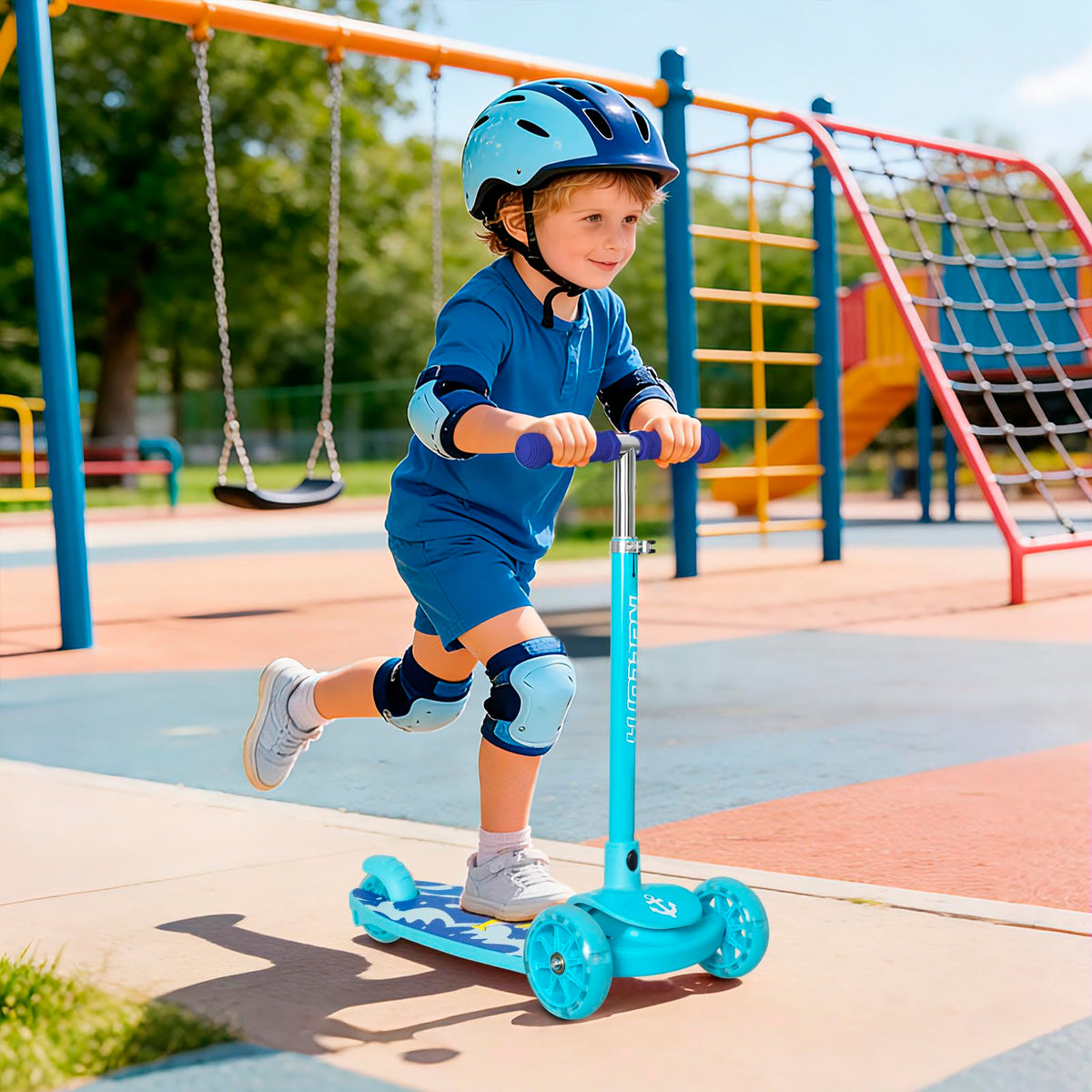 3-Wheel Toddler Kick Scooter with Light-Up Wheels R89673