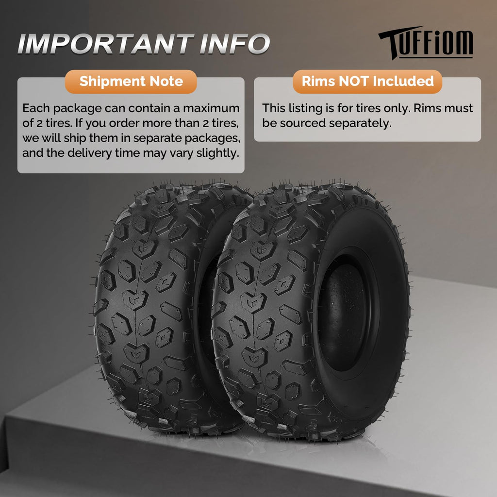 19x7-8 Tubeless ATV UTV Tires Set of 2 O234